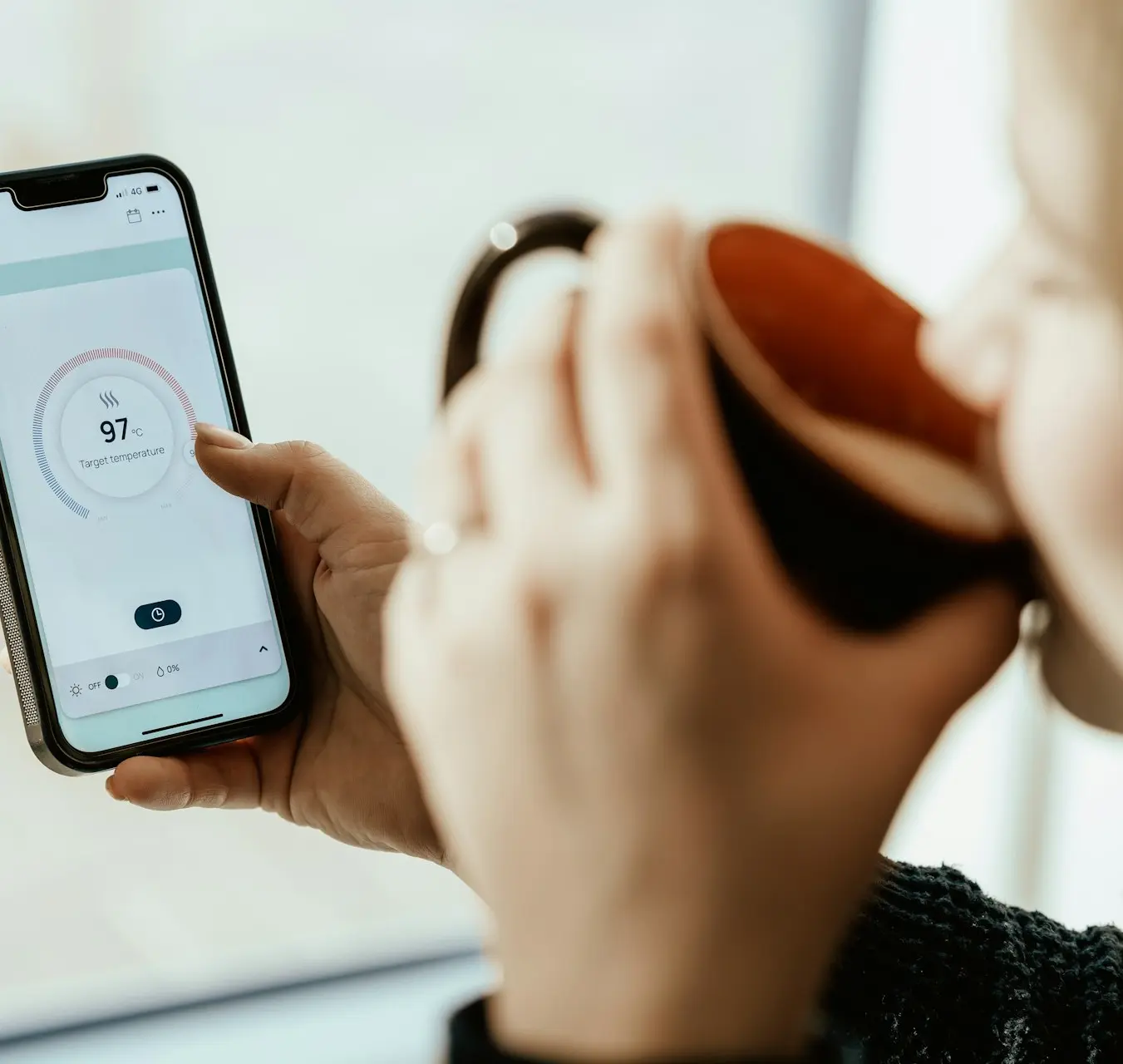 a person holding a phone