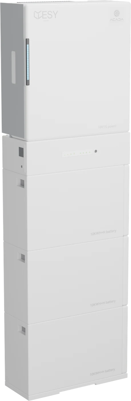 Système de stockage HM15 de 30 kWh vu de gauche