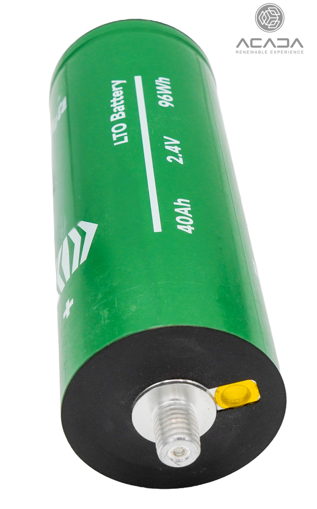 Battery Cell LTO 2,4V 40Ah 96Wh - Threaded connection M12
