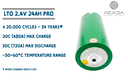 Battery Cell LTO 2,3V 24Ah PRO - Weldable