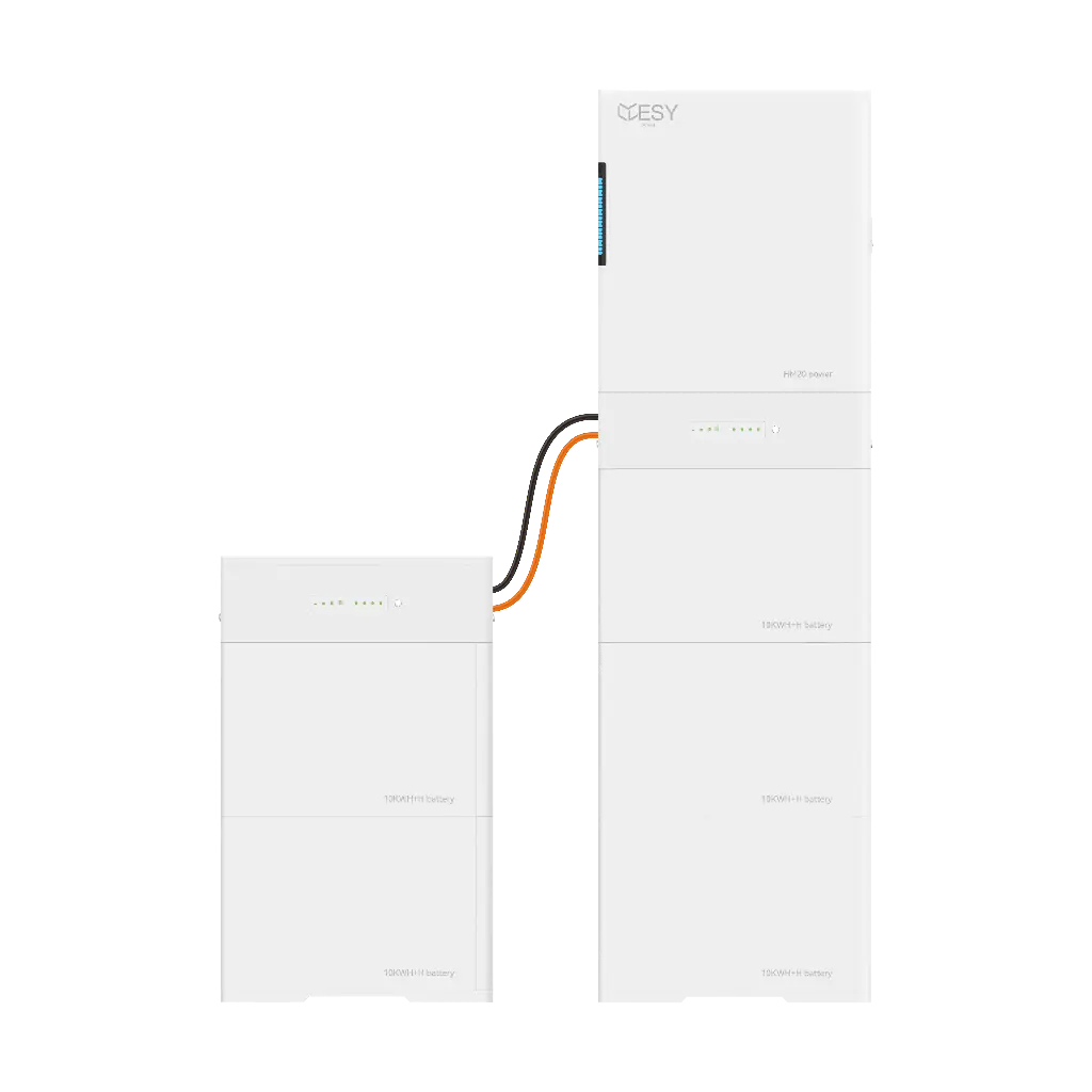 Onduleur PV HM20-50 avec une puissance de sortie de 20 kW et un stockage de batterie de 50 kWh, 3 phases