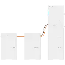 Onduleur PV HM20-70 avec une puissance de sortie de 20 kW et un stockage de batterie de 70 kWh, 3 phases