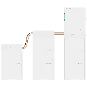 Onduleur PV HM20-80 avec une puissance de sortie de 20 kW et un stockage de batterie de 80 kWh, 3 phases