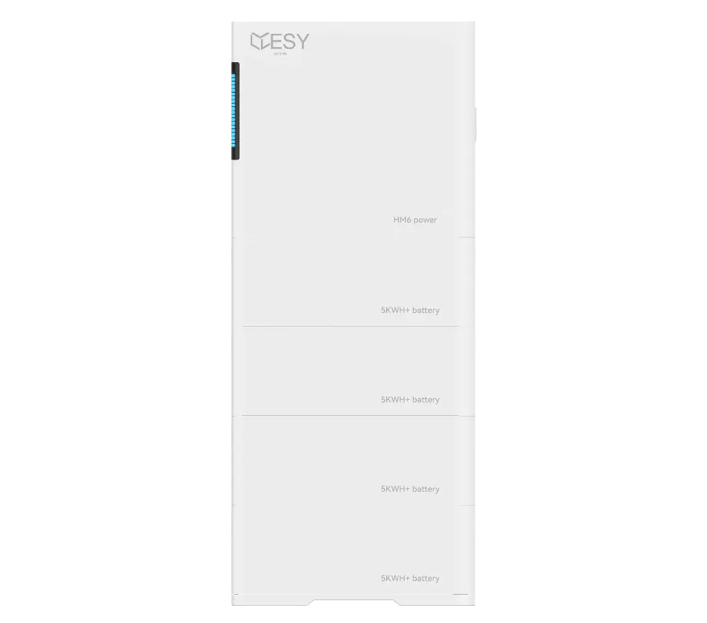 Onduleur PV HM6-20 avec une puissance de sortie de 6 kW et un stockage de batterie de 20 kWh, 1 phase