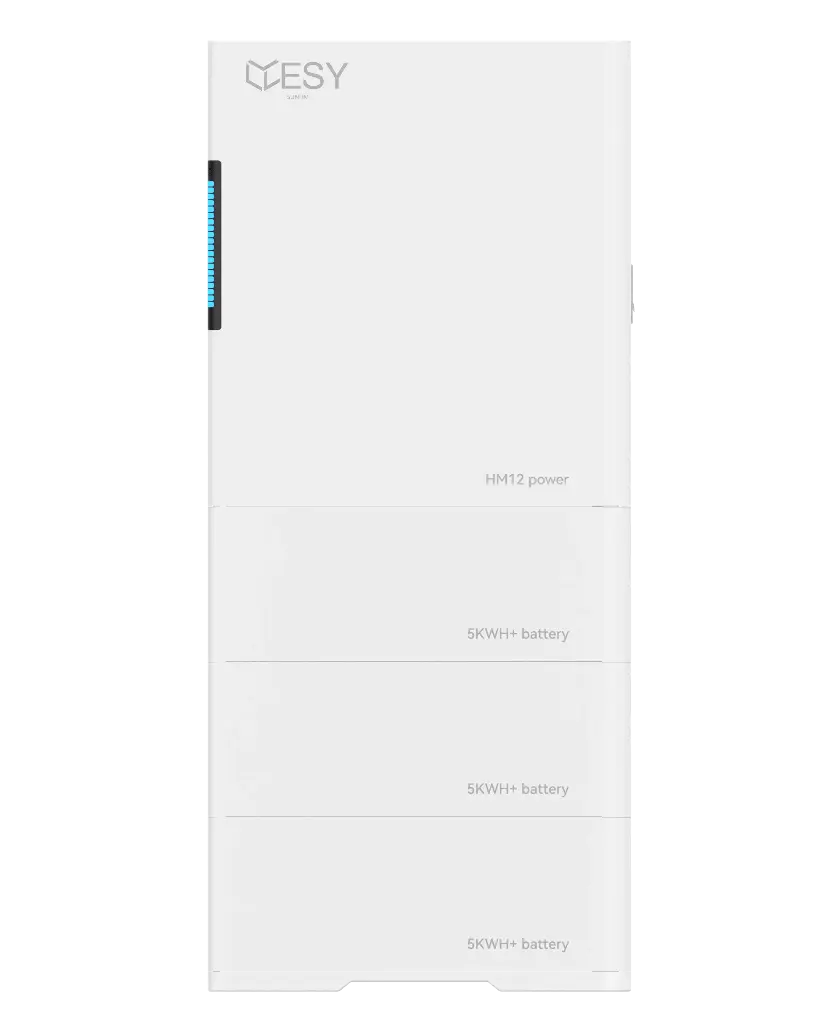 HM12-15 PV inverter med 12 kW udgangseffekt og 15 kWh batterilagring, 1 fase