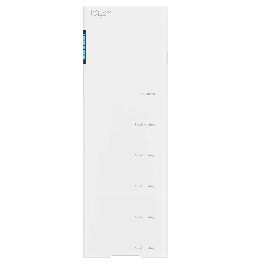 Onduleur PV HM12-25 avec une puissance de sortie de 12 kW et un stockage de batterie de 25 kWh, 1 phase