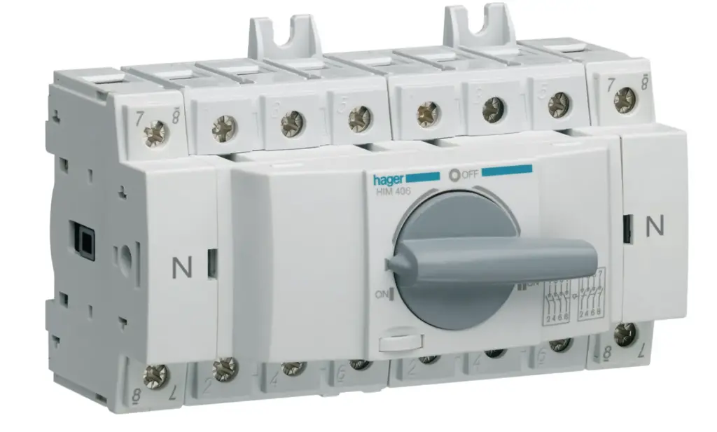 Inverseur de source pour alimentation de secours - manuel, 3 phases+N, 63A